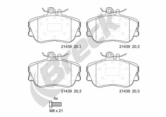 Brake Pad Set, disc brake 21439 00 701 10