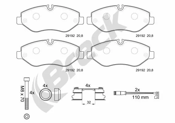 Brake Pad Set, disc brake 29192 00 703 00