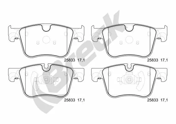 Brake Pad Set, disc brake 25834 00 701 00