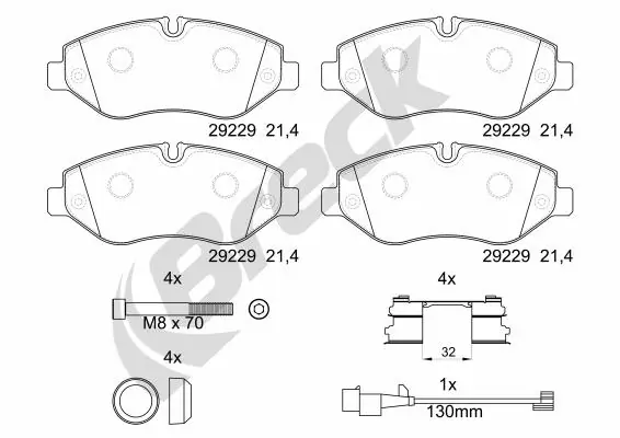 Brake Pad Set, disc brake 29229 00 703 00