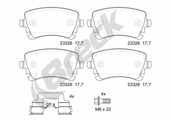 Brake Pad Set, disc brake 23326 00 702 00