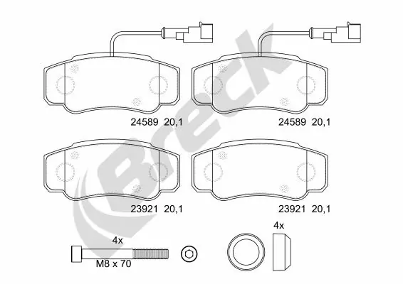 Brake Pad Set, disc brake 23921 00 703 10