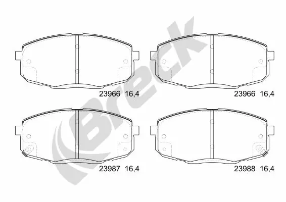 Brake Pad Set, disc brake 23966 00 701 10