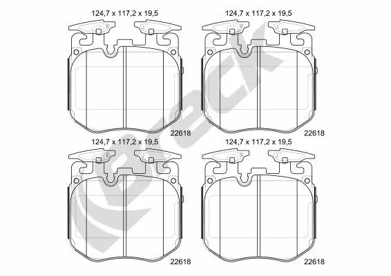 Brake Pad Set, disc brake 22618 00 551 00