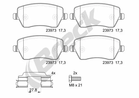 Brake Pad Set, disc brake 23973 00 651 00