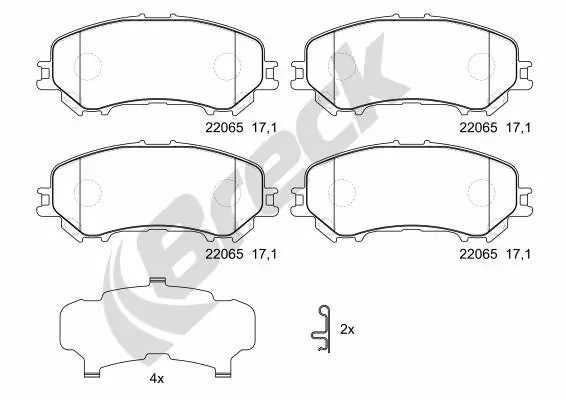 Brake Pad Set, disc brake 22065 00 701 00