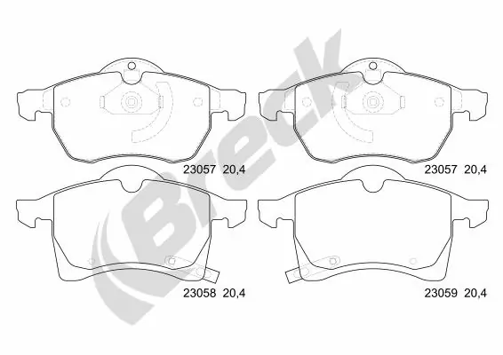 Brake Pad Set, disc brake 23057 00 701 10