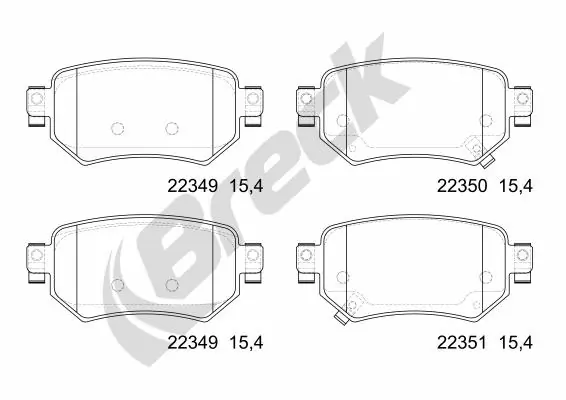 Brake Pad Set, disc brake 22349 00 704 00