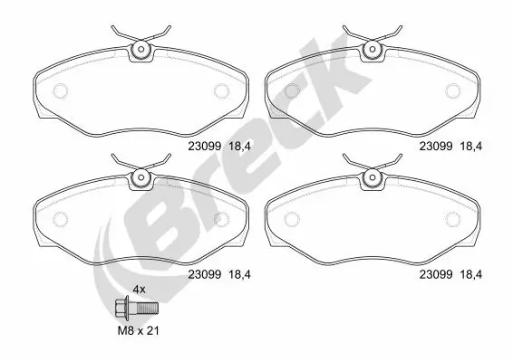 Brake Pad Set, disc brake 23099 00 703 00