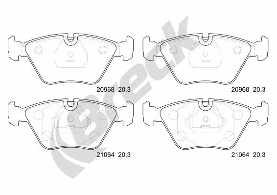 Brake Pad Set, disc brake 20968 10 701 00