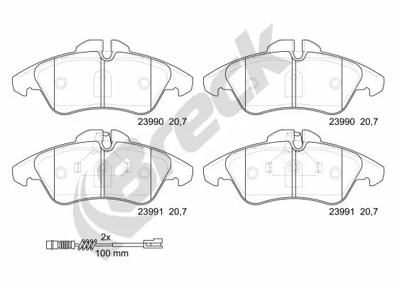 Brake Pad Set, disc brake 23990 00 703 10