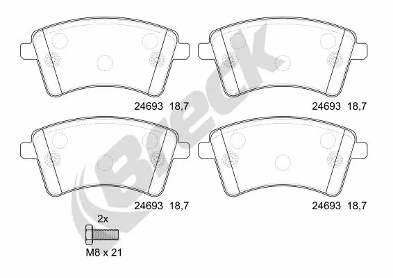 Brake Pad Set, disc brake 24693 00 701 00