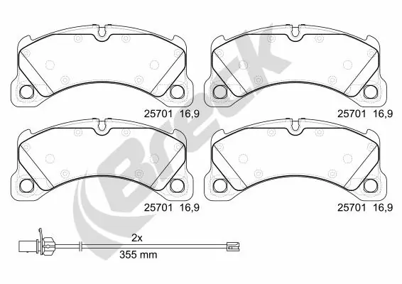 Brake Pad Set, disc brake 25701 00 553 00