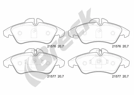 Brake Pad Set, disc brake 21576 00 703 10