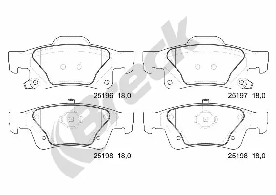 Brake Pad Set, disc brake 25196 00 554 00