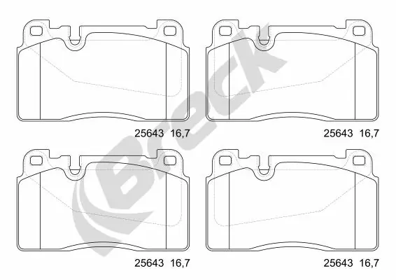 Brake Pad Set, disc brake 25643 00 551 00