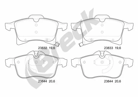 Brake Pad Set, disc brake 23832 00 702 10