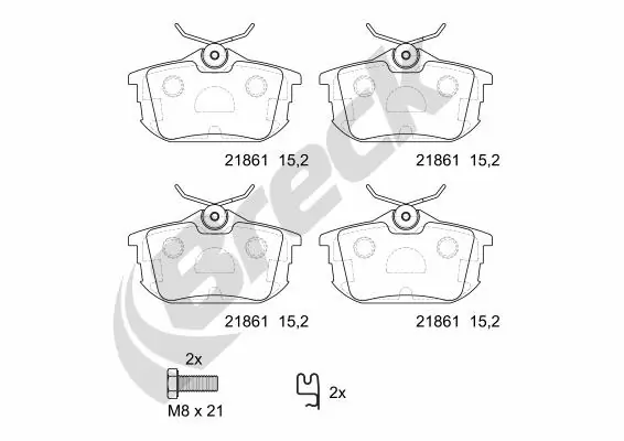 Brake Pad Set, disc brake 21861 00 704 10