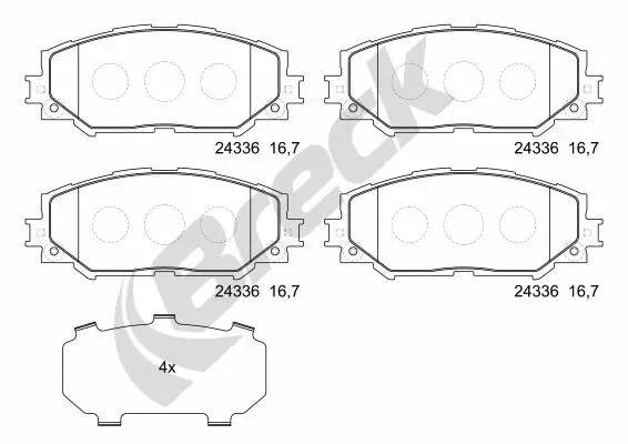Brake Pad Set, disc brake 24336 00 701 00