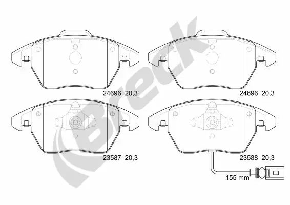 Brake Pad Set, disc brake 24696 00 701 10