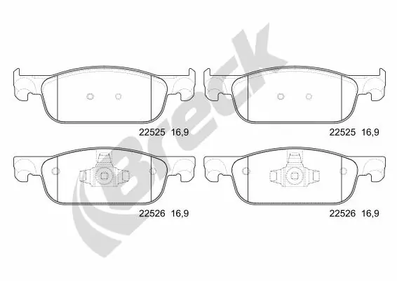 Brake Pad Set, disc brake 22525 00 702 00