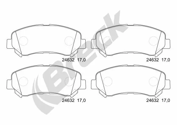 Brake Pad Set, disc brake 24632 00 701 00