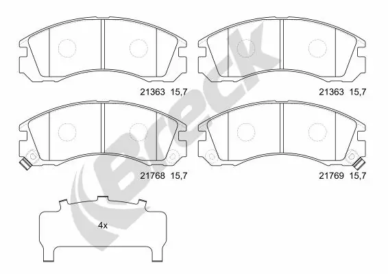 Brake Pad Set, disc brake 21363 00 701 10