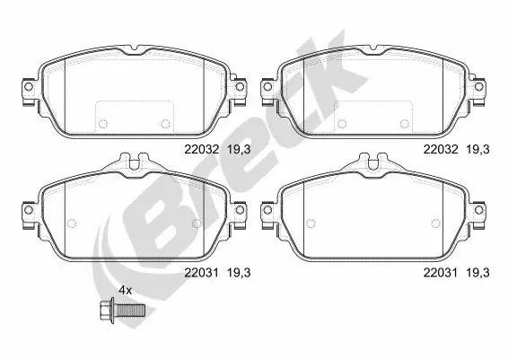 Brake Pad Set, disc brake 22031 00 701 10