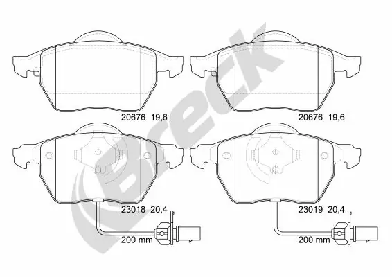 Brake Pad Set, disc brake 23018 00 701 10