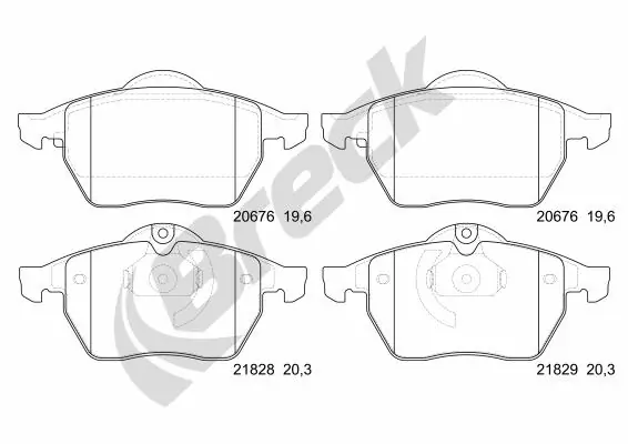 Brake Pad Set, disc brake 21829 00 701 00