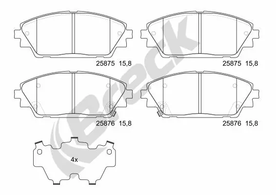 Brake Pad Set, disc brake 25875 00 701 00