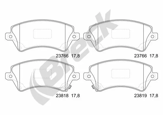 Brake Pad Set, disc brake 23766 00 701 10