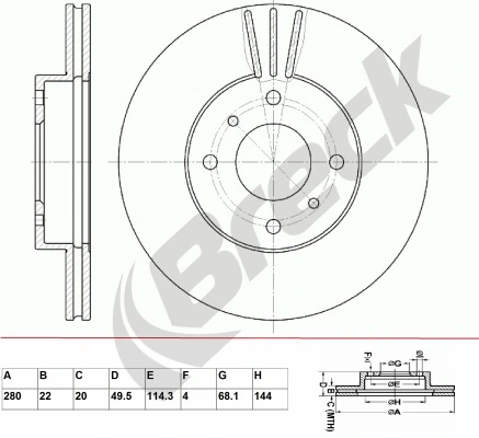Brake Disc BR 329 VA100