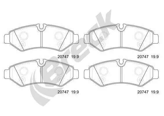 Brake Pad Set, disc brake 20747 00 653 00