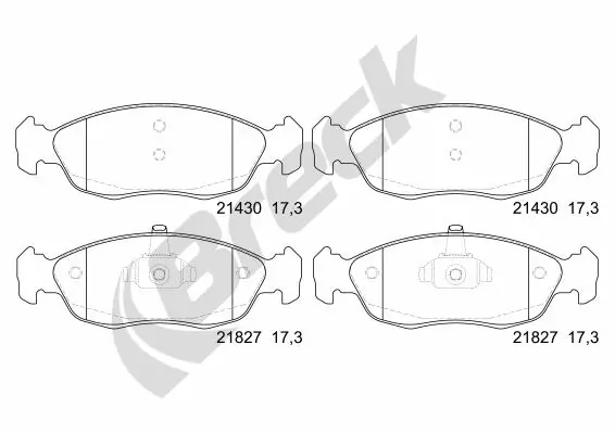 Brake Pad Set, disc brake 21827 00 702 00