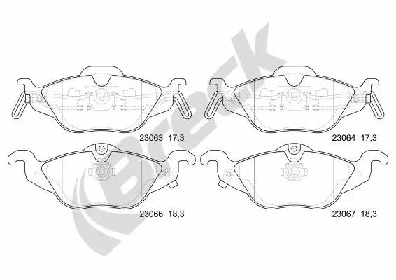 Brake Pad Set, disc brake 23063 00 702 10