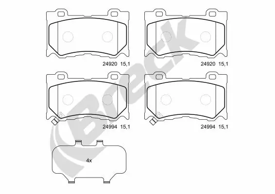 Brake Pad Set, disc brake 24994 00 551 00