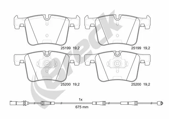 Brake Pad Set, disc brake 25199 00 551 00