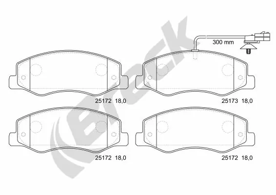 Brake Pad Set, disc brake 25172 00 703 10