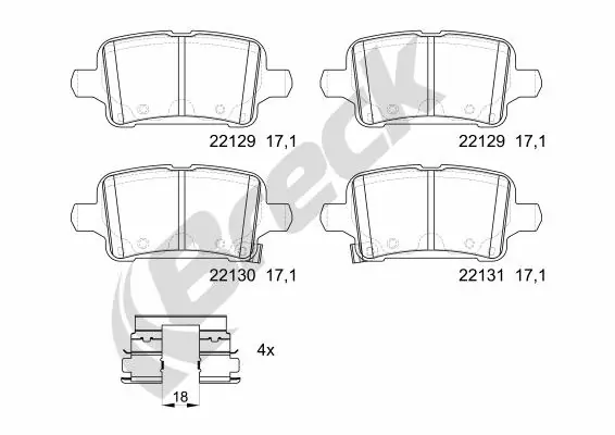 Brake Pad Set, disc brake 22129 00 704 00