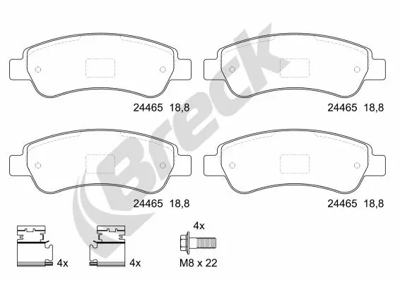 Brake Pad Set, disc brake 24465 00 703 00