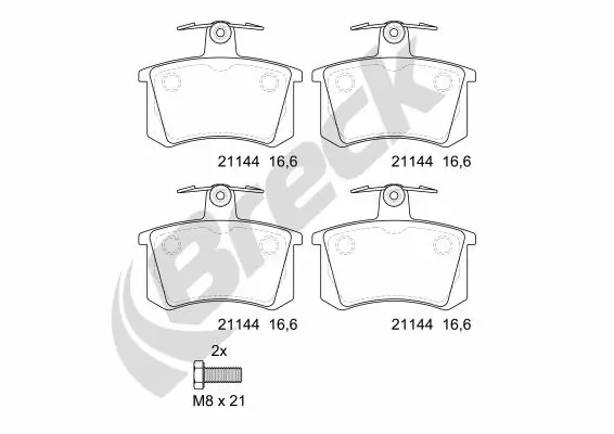 Brake Pad Set, disc brake 21144 00 704 00