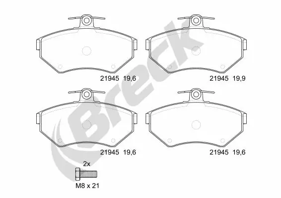 Brake Pad Set, disc brake 21945 10 701 00