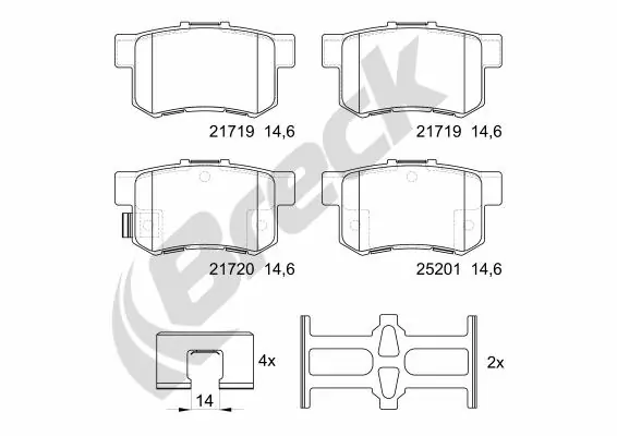 Brake Pad Set, disc brake 21720 00 704 00