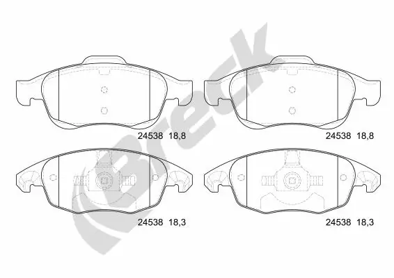 Brake Pad Set, disc brake 24538 00 701 00