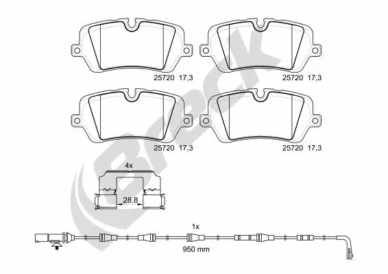Brake Pad Set, disc brake 25720 00 554 00
