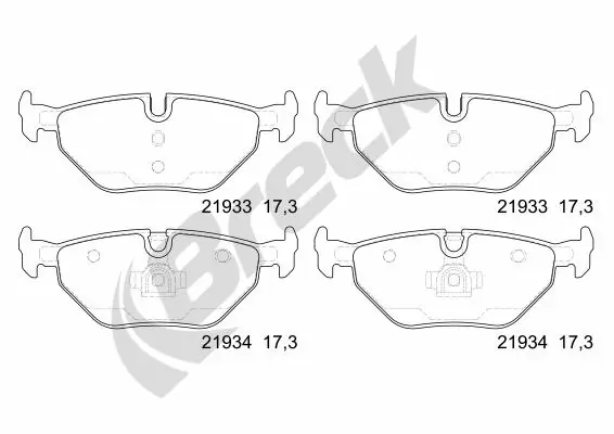Brake Pad Set, disc brake 21934 00 704 00