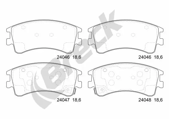 Brake Pad Set, disc brake 24046 00 701 10