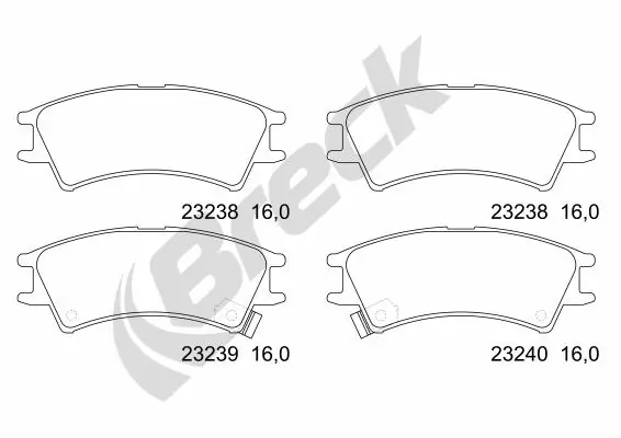 Brake Pad Set, disc brake 23238 00 702 10