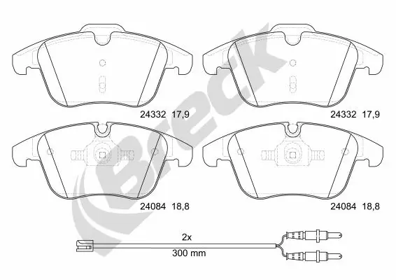 Brake Pad Set, disc brake 24332 00 701 10